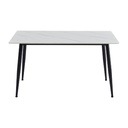 Mesa comedor 4 puestos Khissa blanco mate