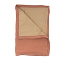 Funda cojín gasa rosa 50x70cm