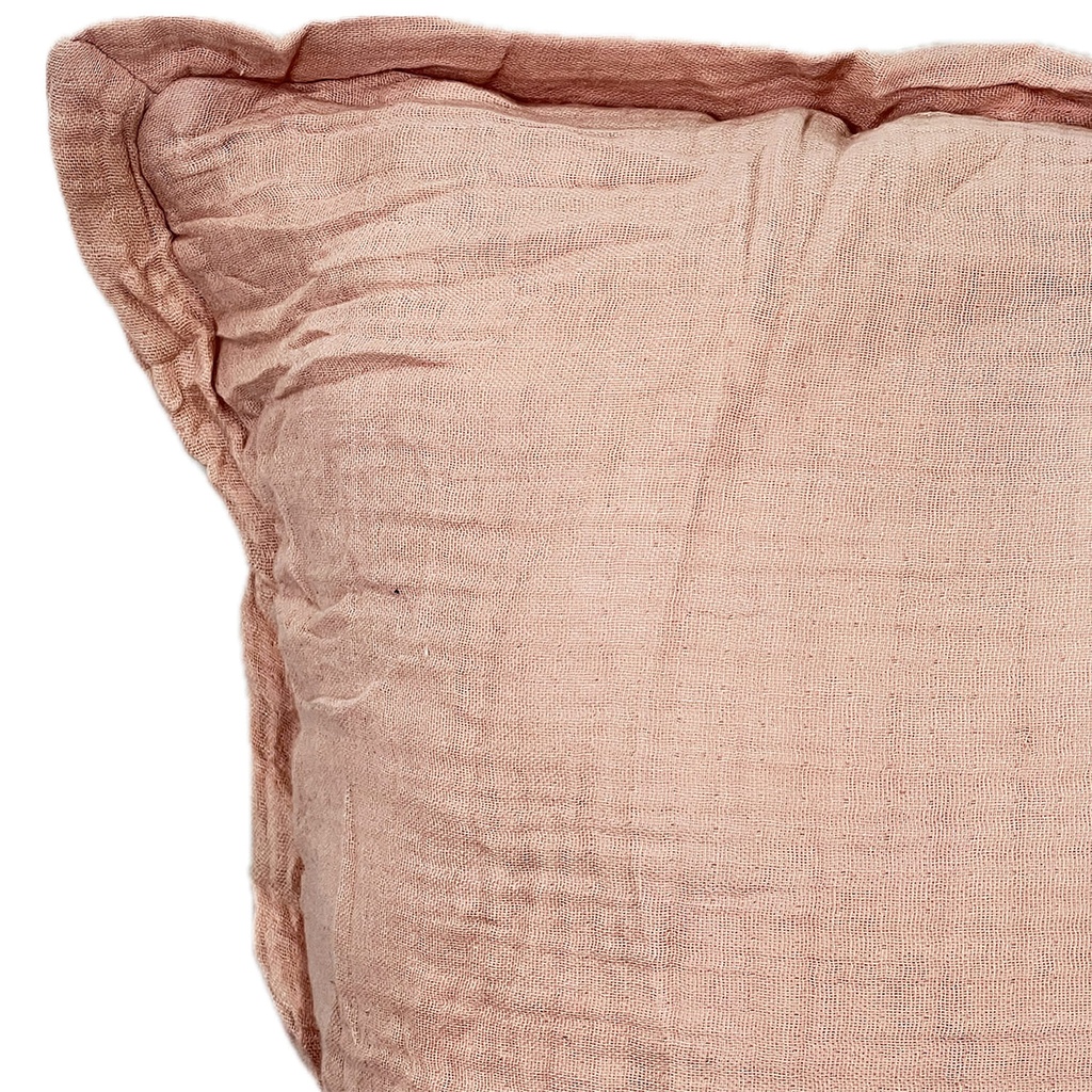 Cojín gasa rosa 45x100