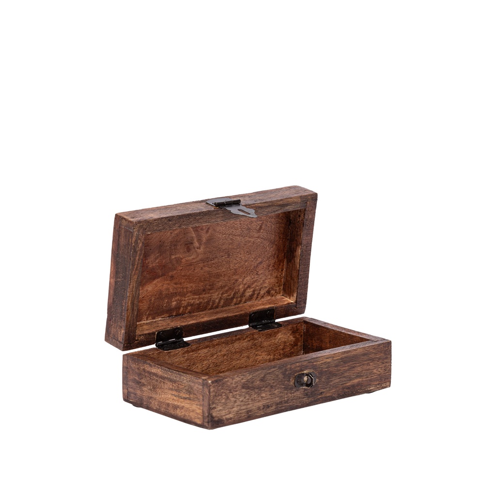 Caja madera oscura 18x10x6cm