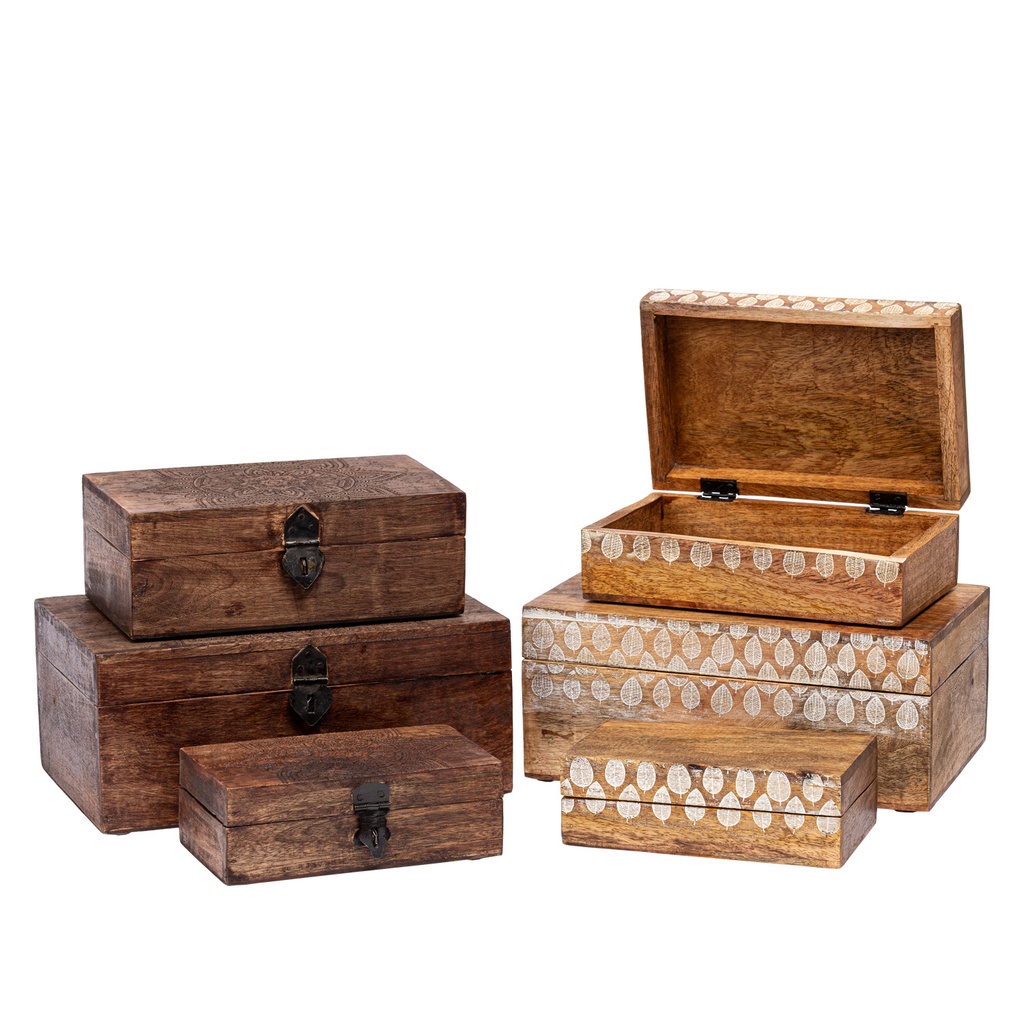 Caja madera oscura 18x10x6cm