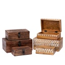 Caja madera oscura 18x10x6cm