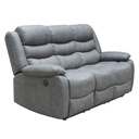 Sofá reclinable 3 cuerpos eléctrico Siros gris