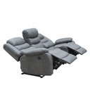 Sofá reclinable 3 cuerpos eléctrico Siros gris