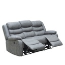 Sofá reclinable 3 cuerpos eléctrico Siros gris
