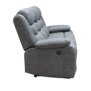 Sofá reclinable 3 cuerpos eléctrico Siros gris