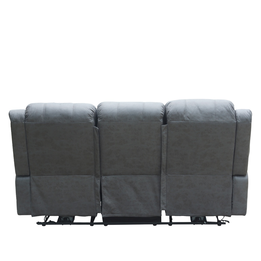 Sofá reclinable 3 cuerpos eléctrico Siros gris