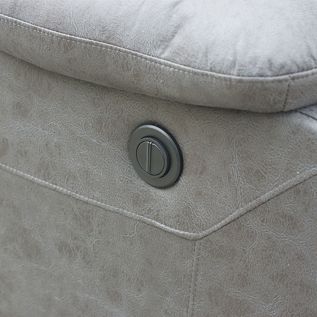 Sofá reclinable 3 cuerpos eléctrico Siros gris