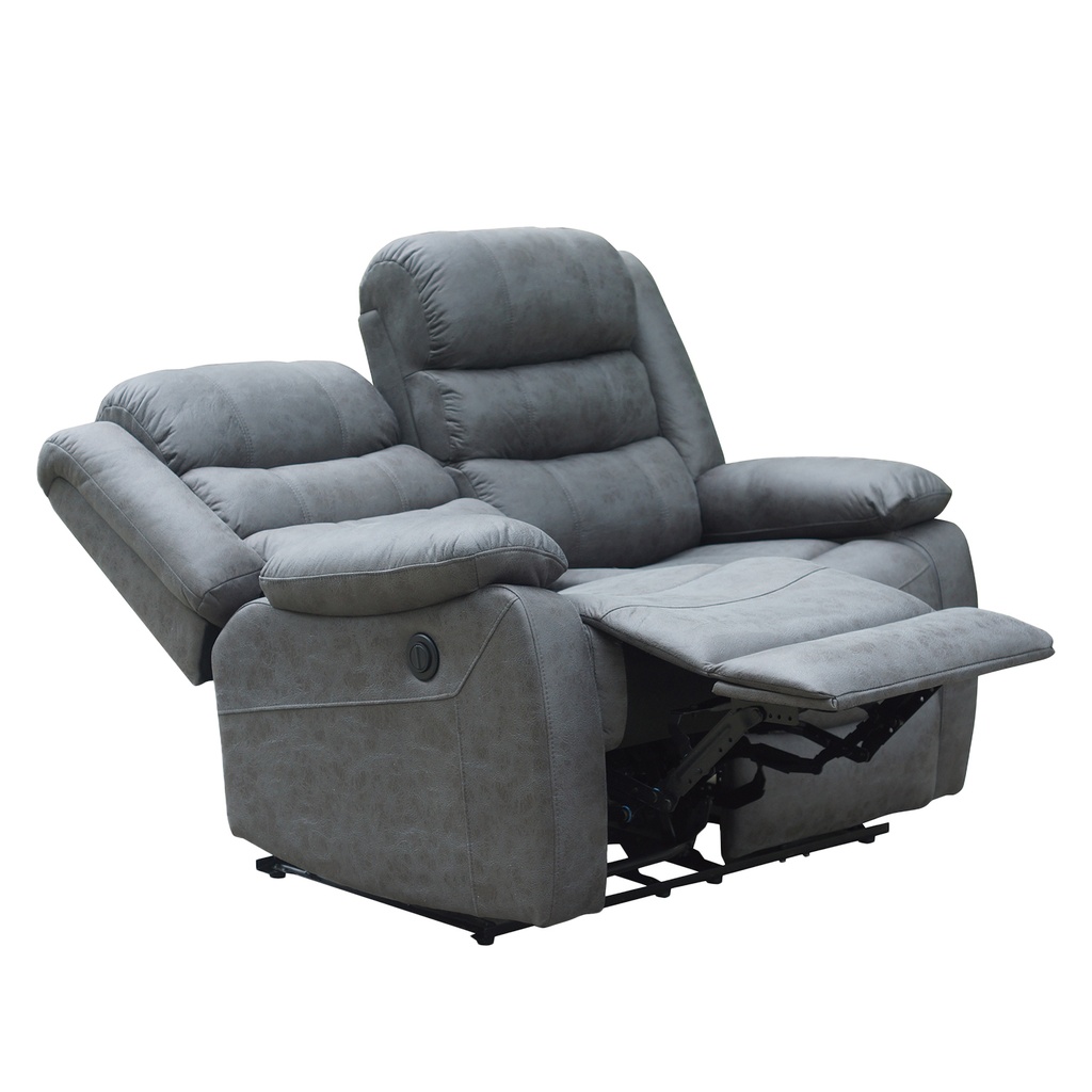 Sofá reclinable 2 cuerpos eléctrico Siros gris