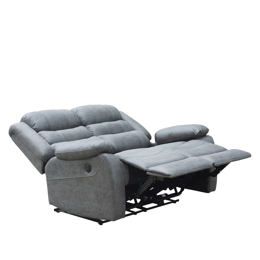 Sofá reclinable 2 cuerpos eléctrico Siros gris