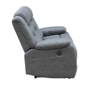 Sofá reclinable 2 cuerpos eléctrico Siros gris