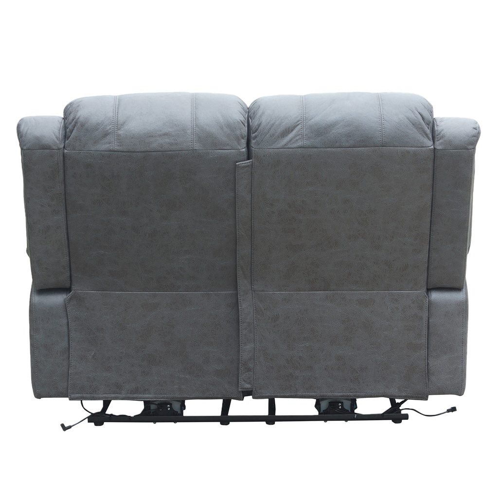 Sofá reclinable 2 cuerpos eléctrico Siros gris