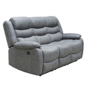 Sofá reclinable 3 cuerpos Siros gris