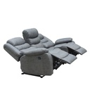 Sofá reclinable 3 cuerpos Siros gris
