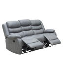 Sofá reclinable 3 cuerpos Siros gris