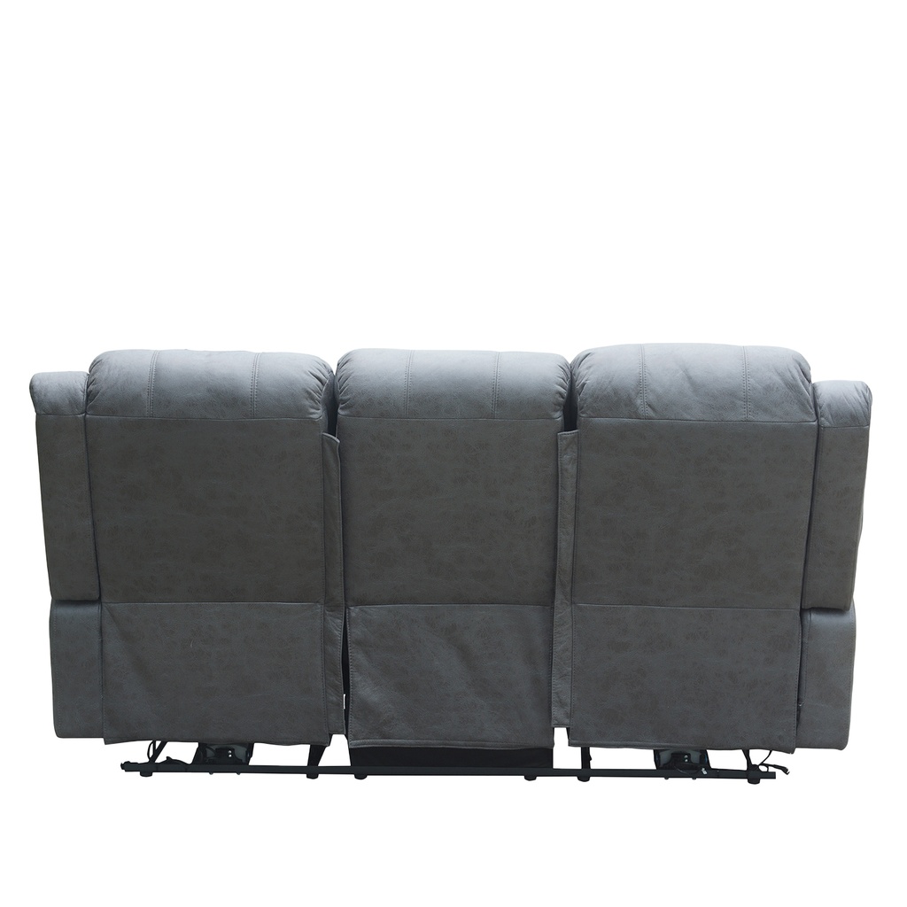 Sofá reclinable 3 cuerpos Siros gris
