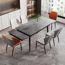 Mesa extensible 6 puestos Burano gris