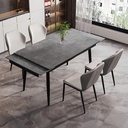 Mesa extensible 6 puestos Burano gris