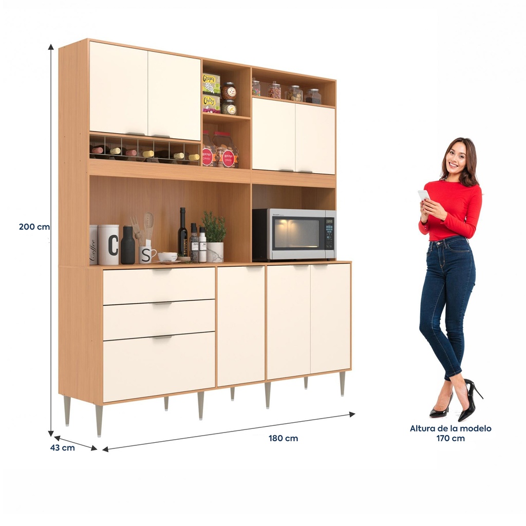 Cocina compacta Bruna blanco