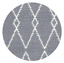 Alfombra PP rombos gris 270x180cm