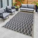 Alfombra PP rombos gris 270x180cm