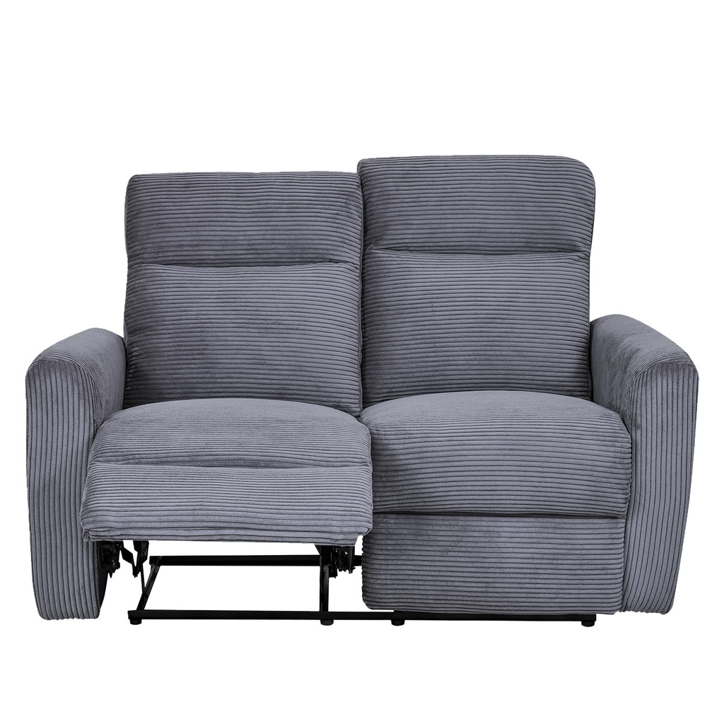 Sofá reclinable 2 cuerpos Milán gris oscuro