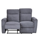 Sofá reclinable 2 cuerpos Milán gris oscuro