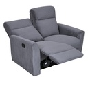 Sofá reclinable 2 cuerpos Milán gris oscuro
