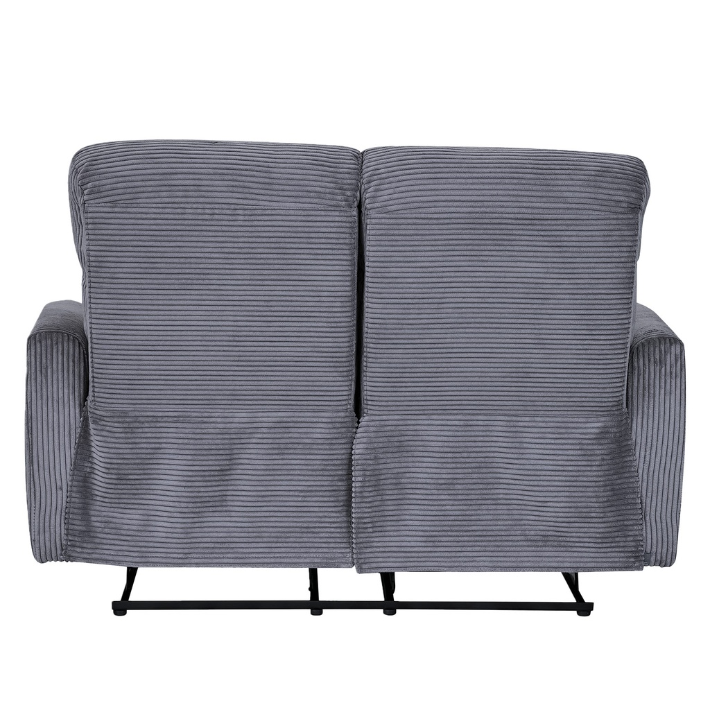 Sofá reclinable 2 cuerpos Milán gris oscuro