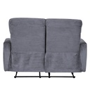 Sofá reclinable 2 cuerpos Milán gris oscuro