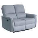 Sofá reclinable 2 cuerpos Milos gris