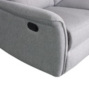 Sofá reclinable 2 cuerpos Milos gris