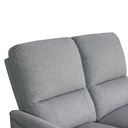 Sofá reclinable 2 cuerpos Milos gris