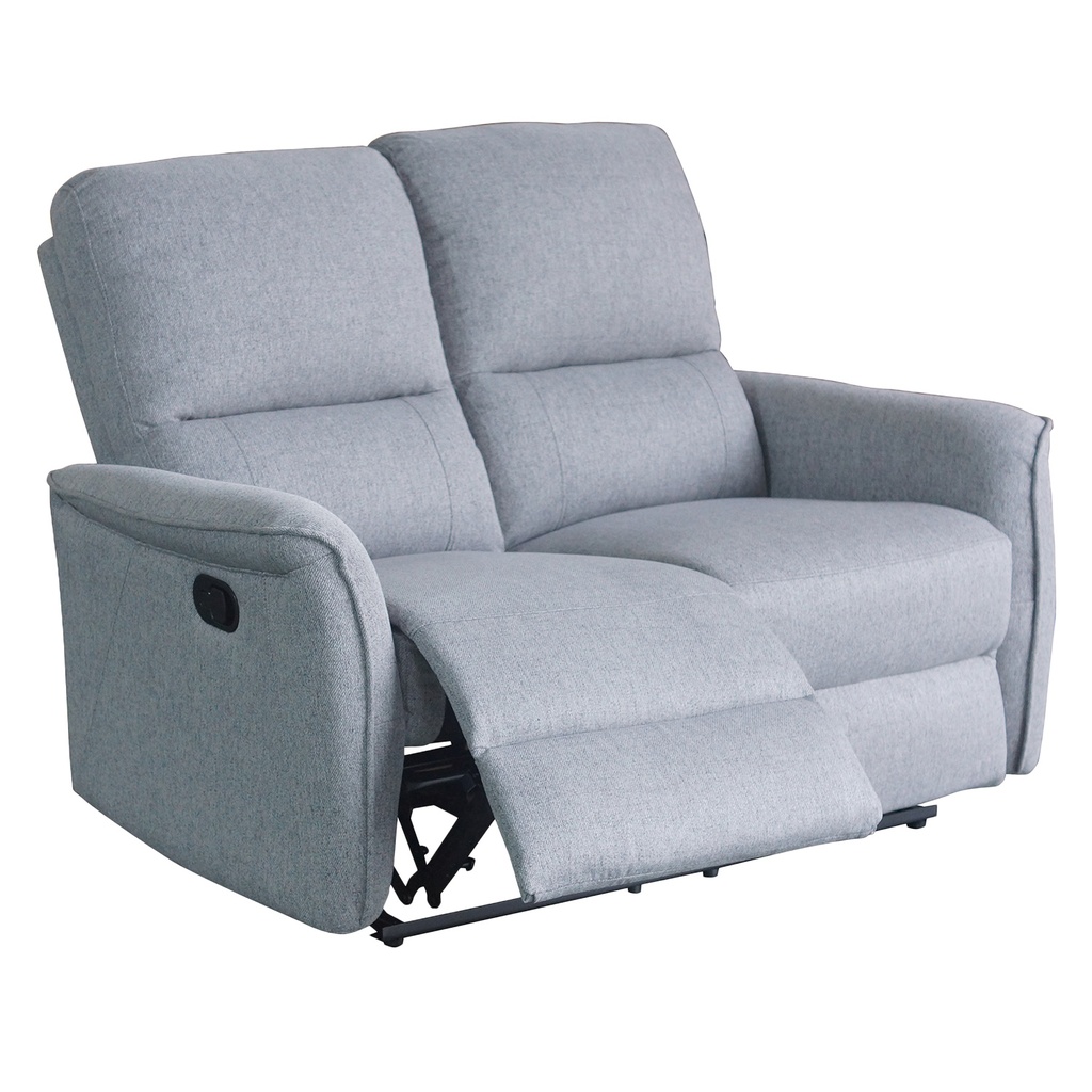 Sofá reclinable 2 cuerpos Milos gris