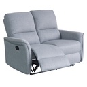 Sofá reclinable 2 cuerpos Milos gris