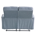Sofá reclinable 2 cuerpos Milos gris