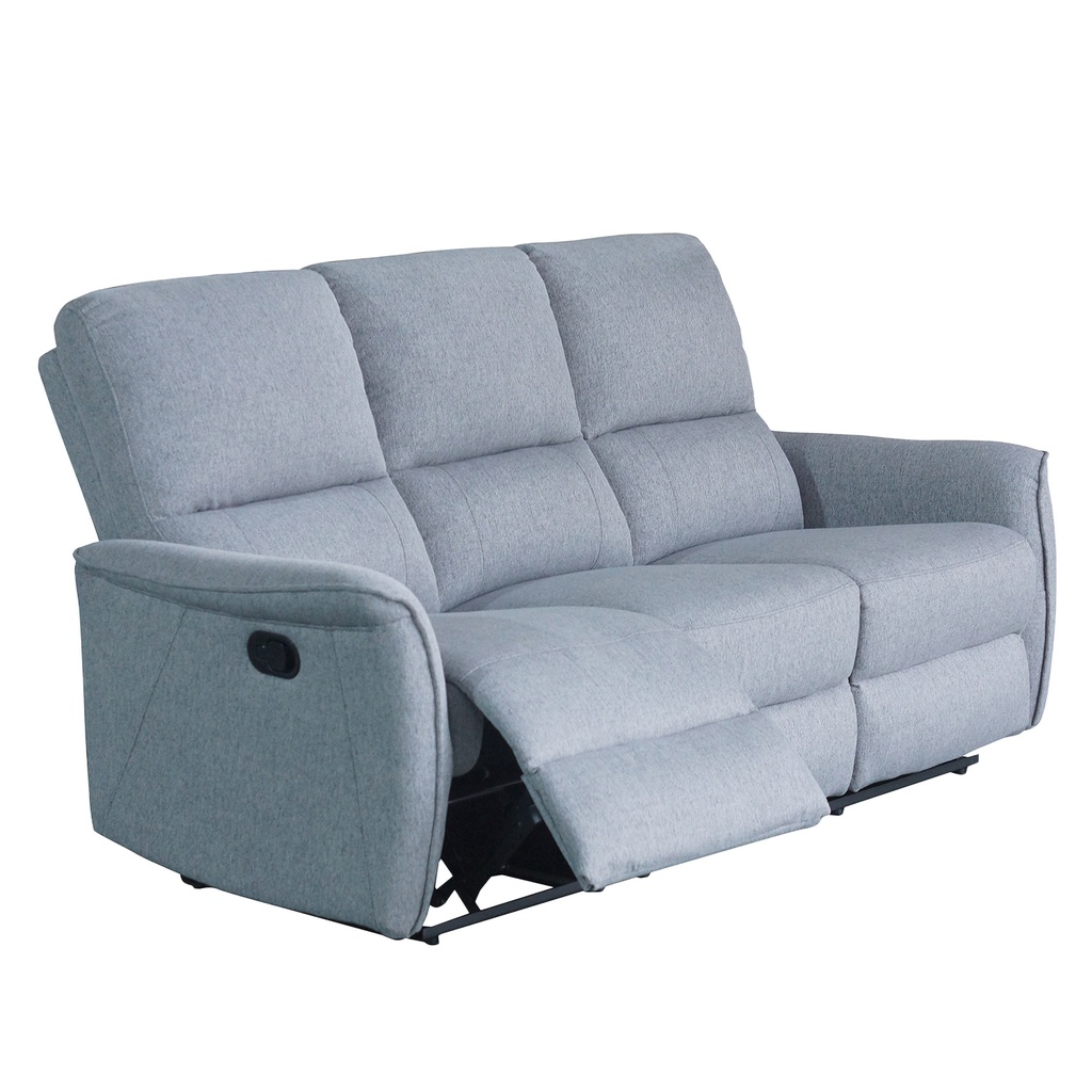 Sofá reclinable 3 cuerpos Milos gris