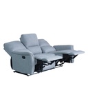 Sofá reclinable 3 cuerpos Milos gris