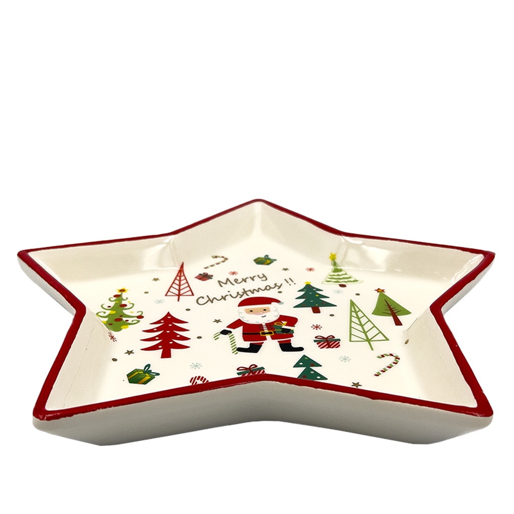 Pocillo estrella navidad 23x22cm