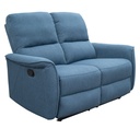 Sofá reclinable 2 cuerpos Milos azul