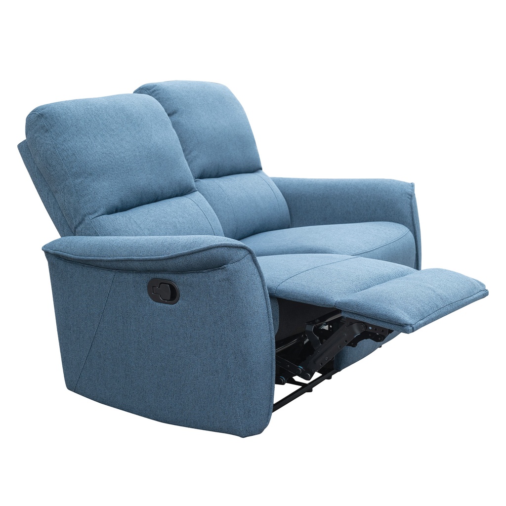 Sofá reclinable 2 cuerpos Milos azul