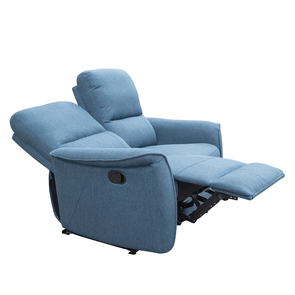 Sofá reclinable 2 cuerpos Milos azul