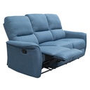 Sofá reclinable 3 cuerpos Milos azul