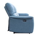 Sofá reclinable 3 cuerpos Milos azul