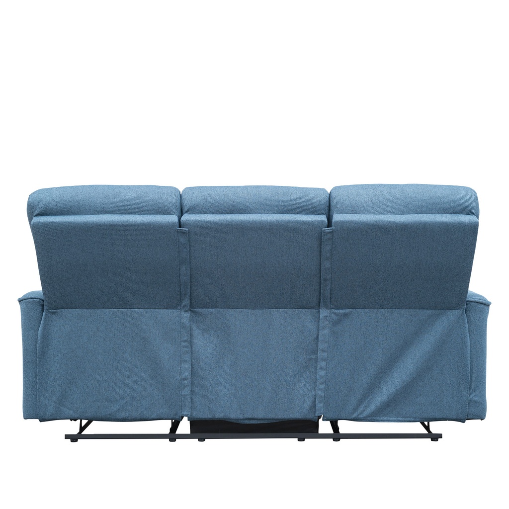 Sofá reclinable 3 cuerpos Milos azul