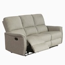 Sofá reclinable 3 cuerpos Milos beige