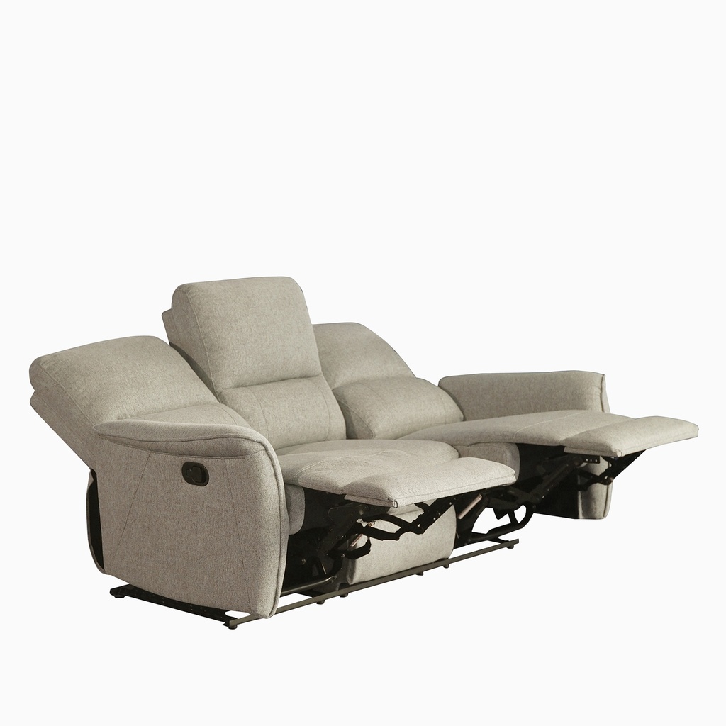 Sofá reclinable 3 cuerpos Milos beige