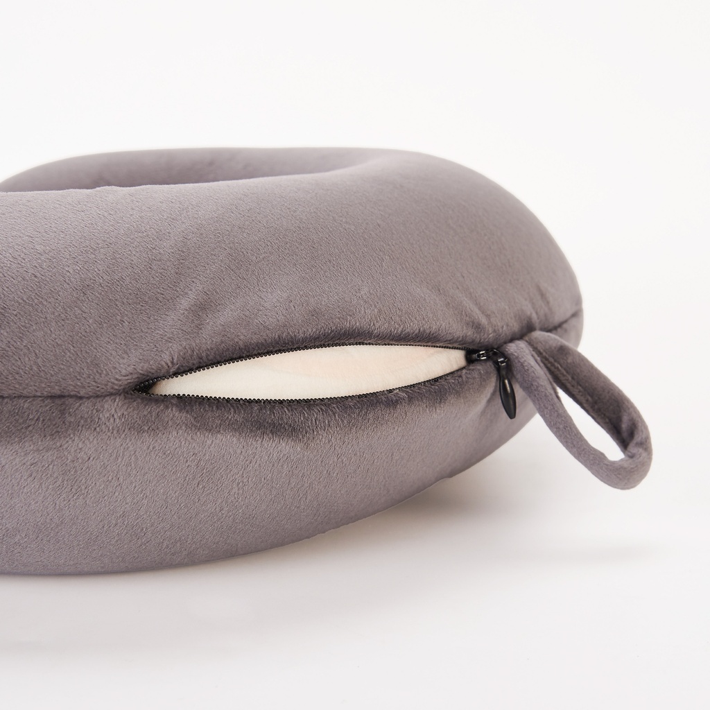 Cojin p/cuello 200g memory 30x29cm gris mb001t-gr