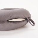 Cojin p/cuello 200g memory 30x29cm gris mb001t-gr