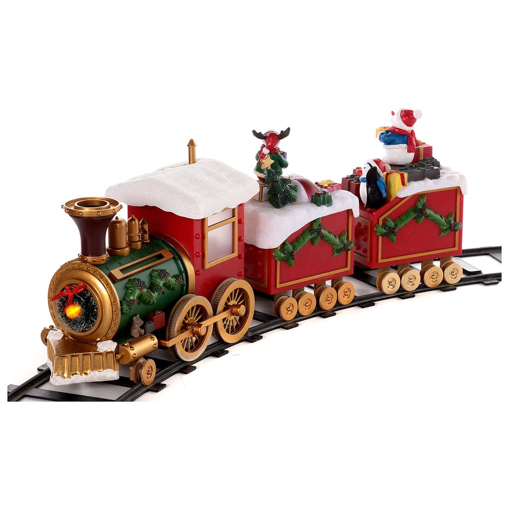 Tren navidad con rieles